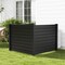 Costway 2 PCS 48"L x 37.5"H Air Conditioner Fence Screen Panel Kit with 3 Ground Stakes Black/White